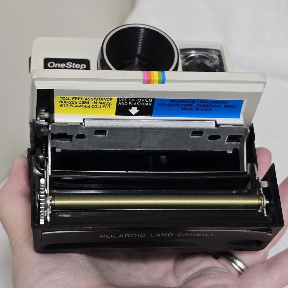 Polaroid One Step Instant Film Land Camera Rainbow Stripe Bundle Works‎ Vintage